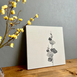 送料無料】ファブリックパネル 北欧小鳥刺繍&北欧ブラウン 15×15cm 3枚