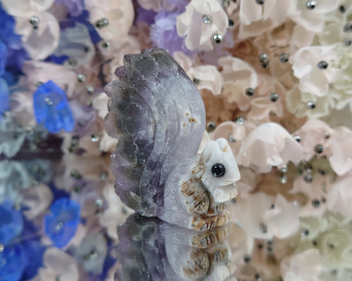 アメジスト リス カービング ☆2999 Kiraboshi 天然石 べるふぇ