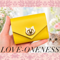 ❤【可愛さ×高級感♪】お洒落可愛い猫モチーフの総本革コンパクトミニ