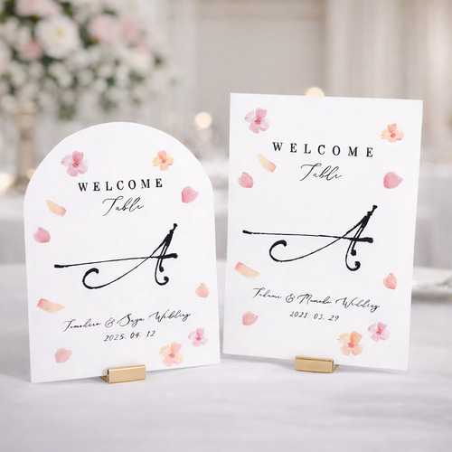 結婚式 受付 フルセット 桜｜ウェルカムボード 席札 エスコートカード