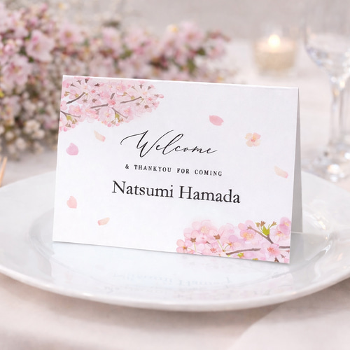 結婚式 受付 フルセット 桜｜ウェルカムボード 席札 エスコートカード