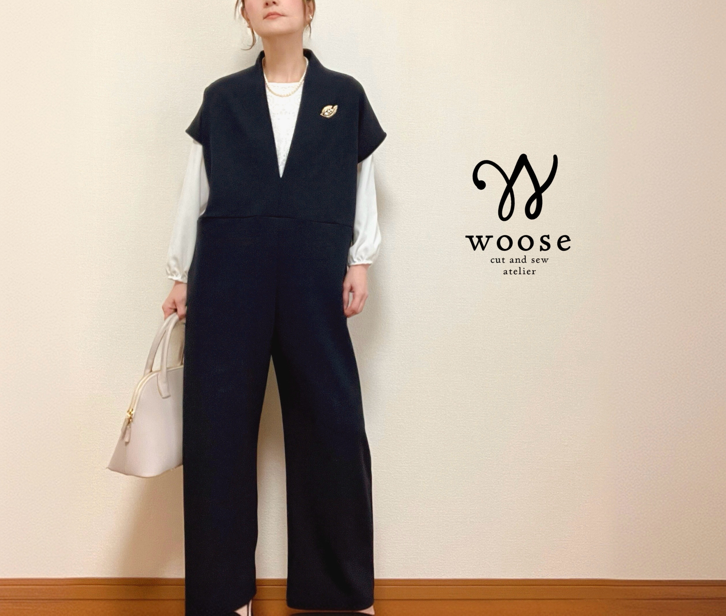 New★『大人設計』卒入学 サロペット　伸縮ジョーゼット・フォーマル生地　式典対応【受注製作】