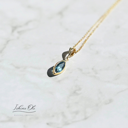 14KGF】ロンドンブルートパーズのネックレス/ペンダント ネックレス