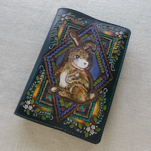 レザー文庫本カバー 刻印＆拭き染め A6 ブックカバー 8Peaks 通販