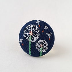 受注制作】バシャーン!シャチの刺繍ブローチor刺繍ヘアゴム 水族館 海