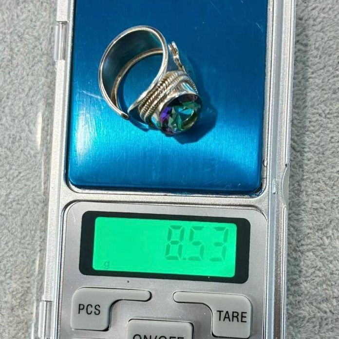 シルバー925 リング ミスティクトパーズ 14号 15号 16号 17号 18号 19号 サイズ調整可能 指輪