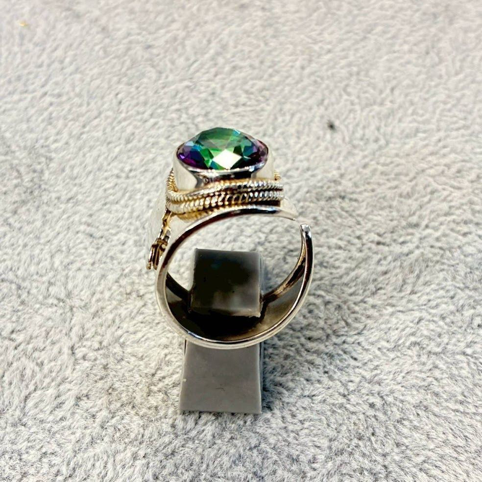 シルバー925 リング ミスティクトパーズ 14号 15号 16号 17号 18号 19号 サイズ調整可能 指輪