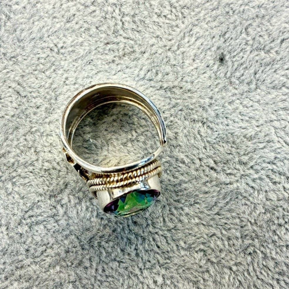 シルバー925 リング ミスティクトパーズ 14号 15号 16号 17号 18号 19号 サイズ調整可能 指輪