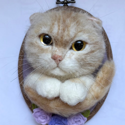 オーダーメイド】羊毛フェルト猫ポートレート《特大顔タイプ》 羊毛