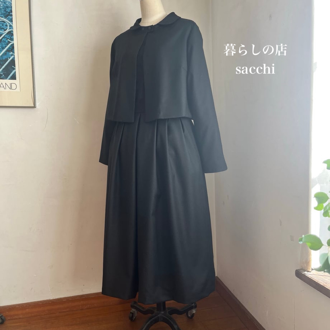 ドルチェボレロ　ウール　ウォッシャブルサージ　　ブラック　　＊暮らしの店sacchi＊