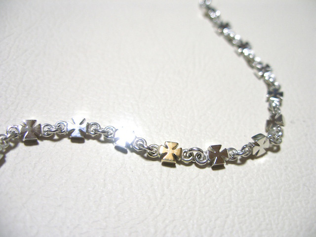 仁尾彫金『アイアンクロスブレスレット1７cm』ハンドメイド533
