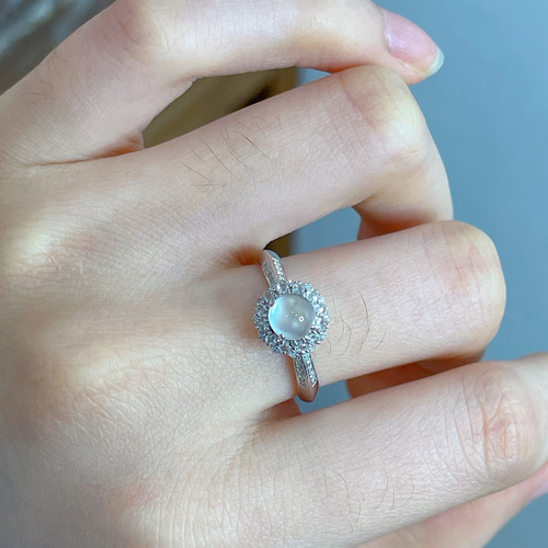 翡翠」K18 天然高氷種ヒスイ 天然ダイヤモンド 上品 忍耐 5月誕生石 本