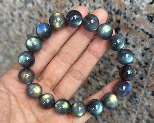 天然石とブレスレット 天然無処理 ラブラドライト ブレスレット No92 ブレスレット 天然石屋