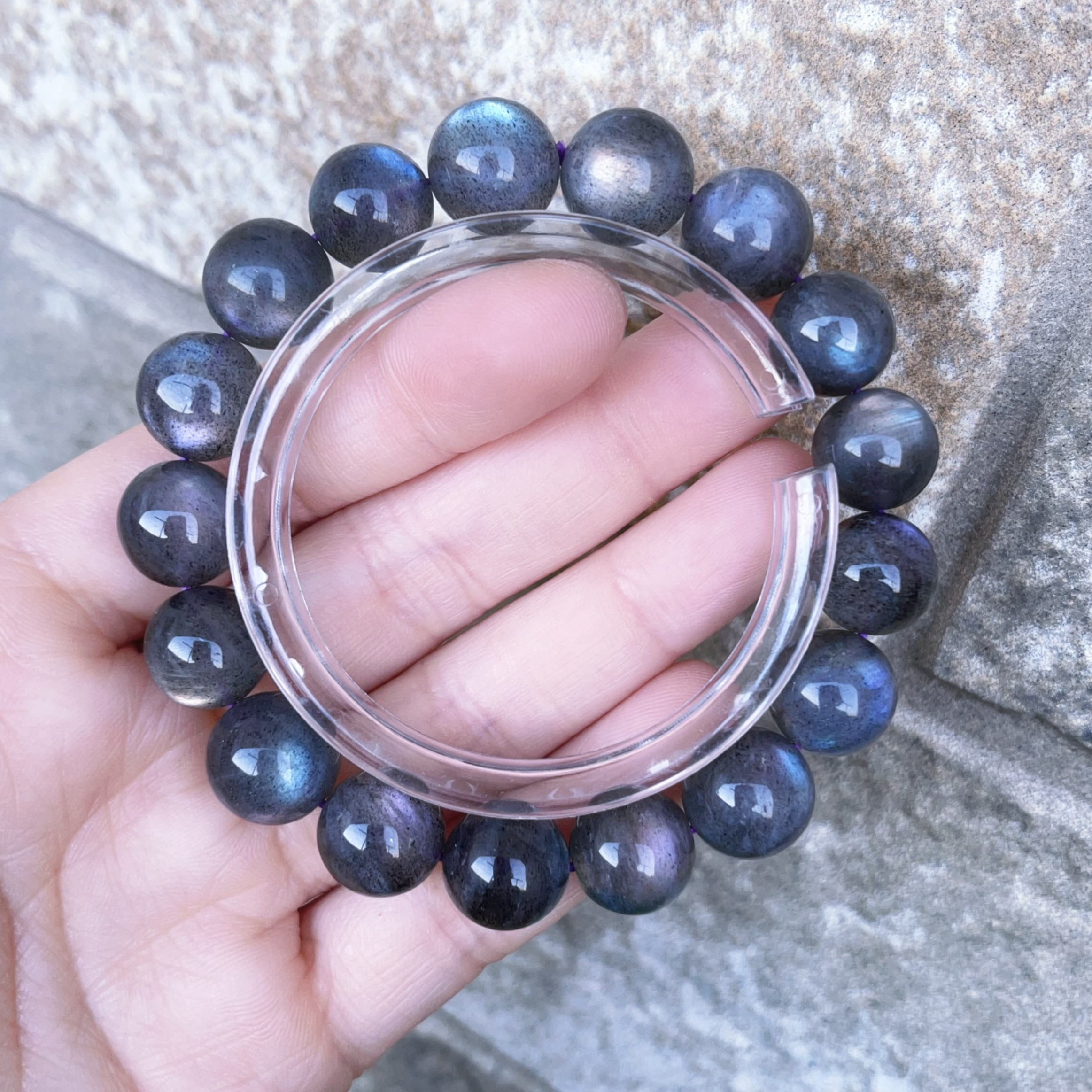 天然無処理　ラブラドライト ブレスレット No 46