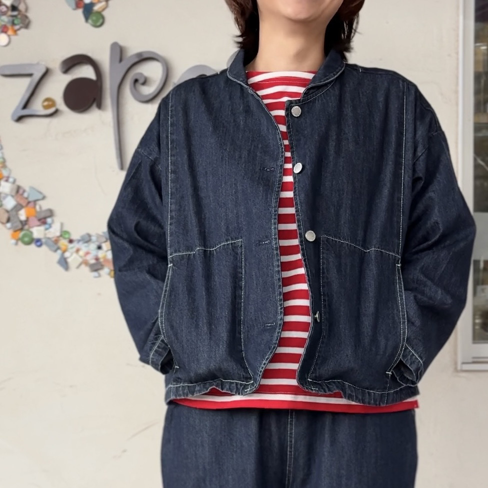 9オンスデニム ヘチマカラージャケット