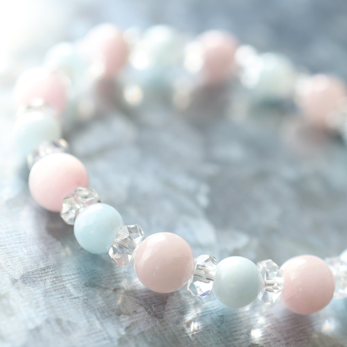 ☆プレミアムブレス☆クンツァイト（キャッツアイ有）：約8ミリ