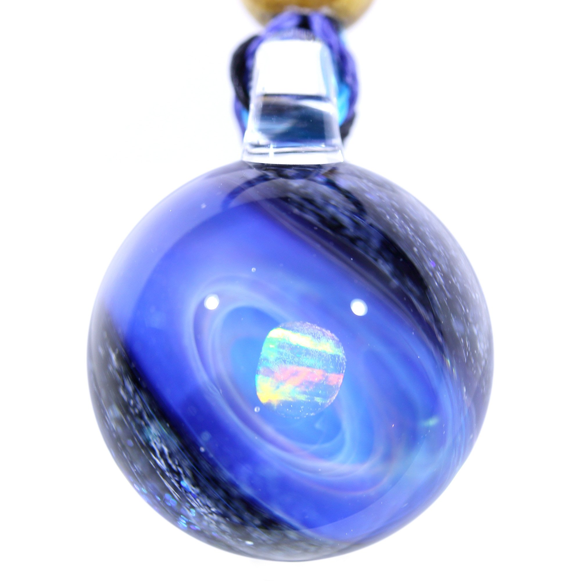 宇宙ガラスペンダント (26mｍ 螺旋状銀河） no.P165