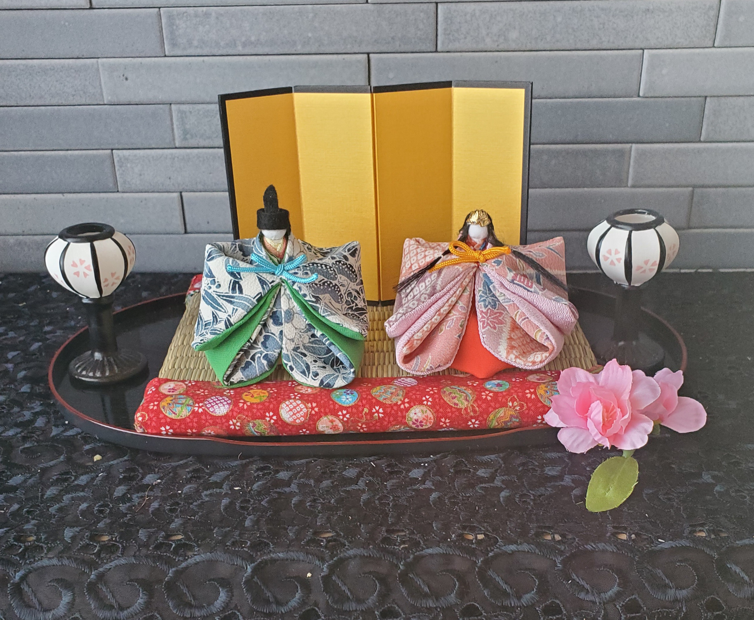 小さなお雛様　ひな人形　ひな祭り　桃の節句　雛飾り 　(Creema限定）