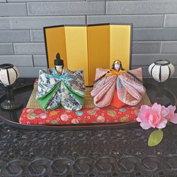 ひな祭りピンクのつるし手毬、お雛様 桃の節句 吊るし飾り フラワー