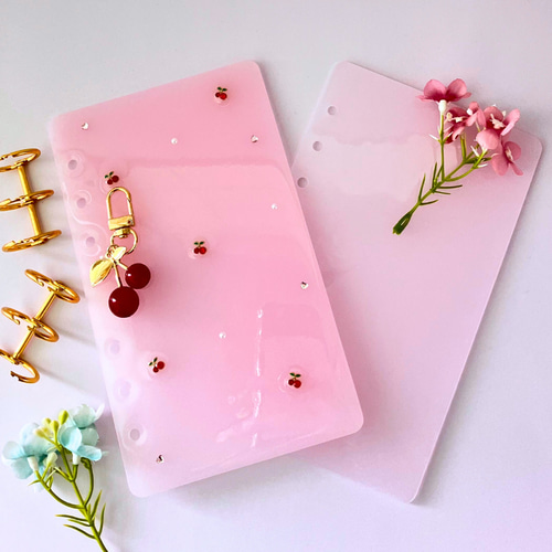 選べる2種】A6 レジン 貯金バインダー 家計管理｜積立貯金・saving