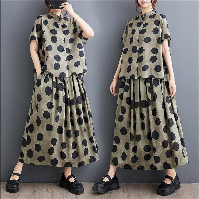 大きいサイズ レディース セットアップ　スカート　春夏 秋 新品 半袖