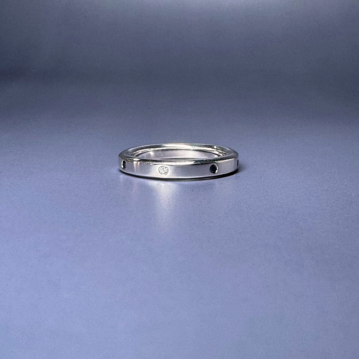 ジルコニア６個のシンプルリング（鏡面＆つや消し、カラーカスタム可能）