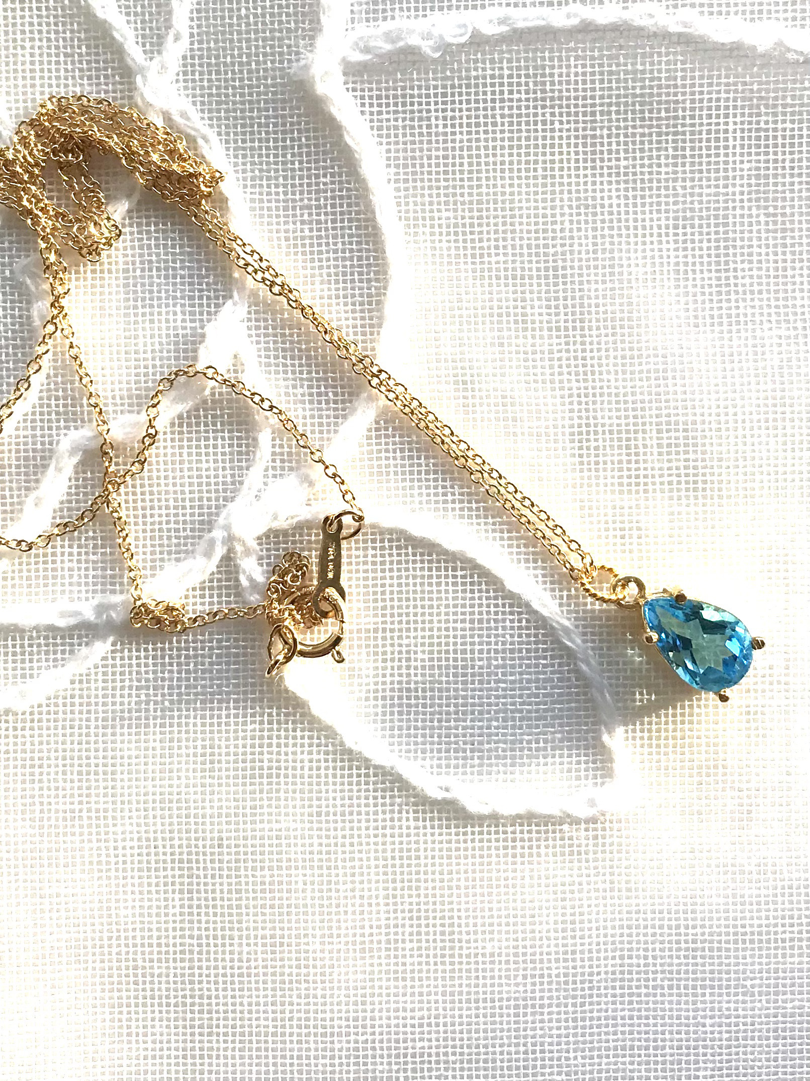 【大粒】スイスブルートパーズのネックレス