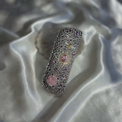 キラキラ 薄ピンク✨桃色 ビジュー ハート 魔法少女 ステッキ 羽