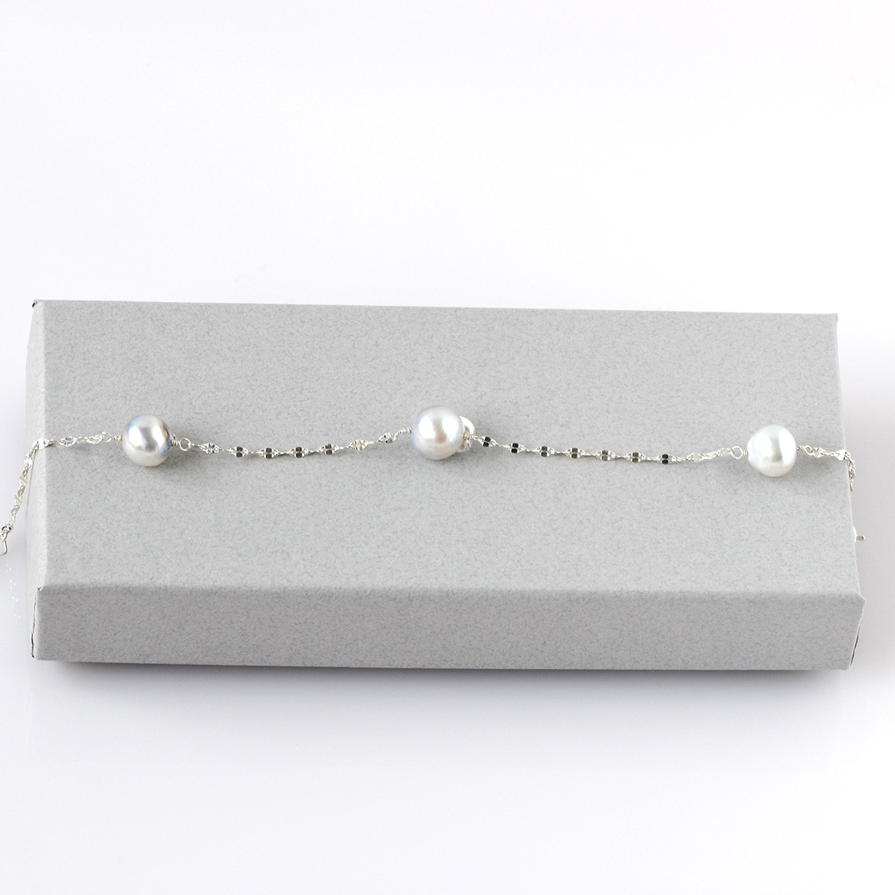 アコヤバロック真珠 ステーションブレスレット SV925