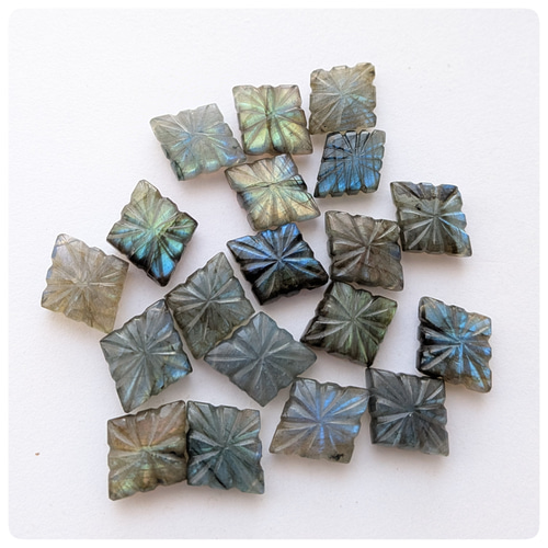 ∴天然石ビーズ∵ 選べるローゼンジカービング 1個 天然石 ☆buchuchu