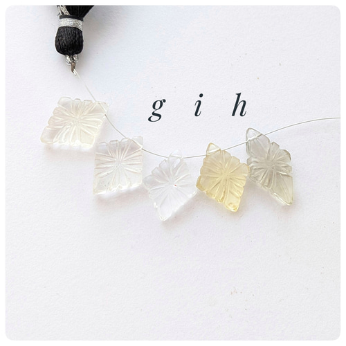 ∴天然石ビーズ∵ 選べるローゼンジカービング 1個 天然石 ☆buchuchu