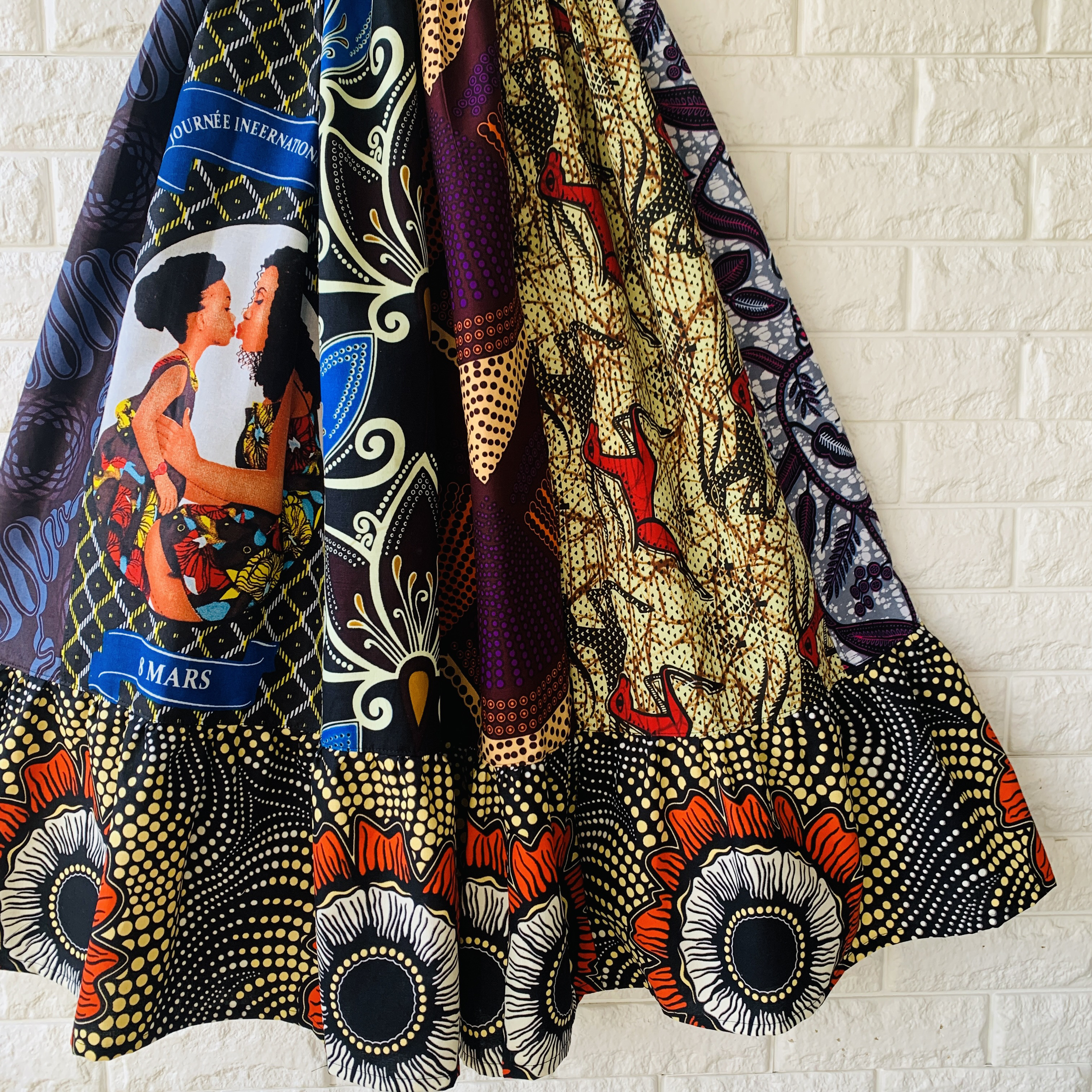 アフリカンプリント　ロングスカート