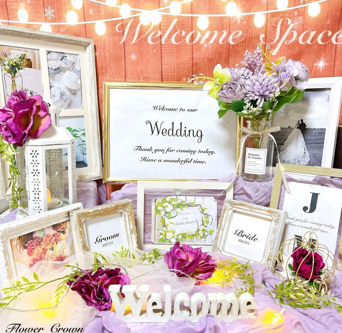 ウェルカムスペースセット 結婚式 まとめ売り ウエディング 造花 受付サイン