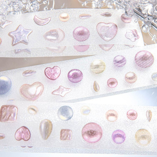 4種セット マスキングテープ PET ダイカット 宝石 ジュエリー 海外