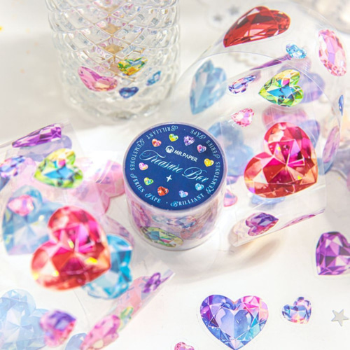 4種セット マスキングテープ PET ダイカット 宝石 ジュエリー 海外