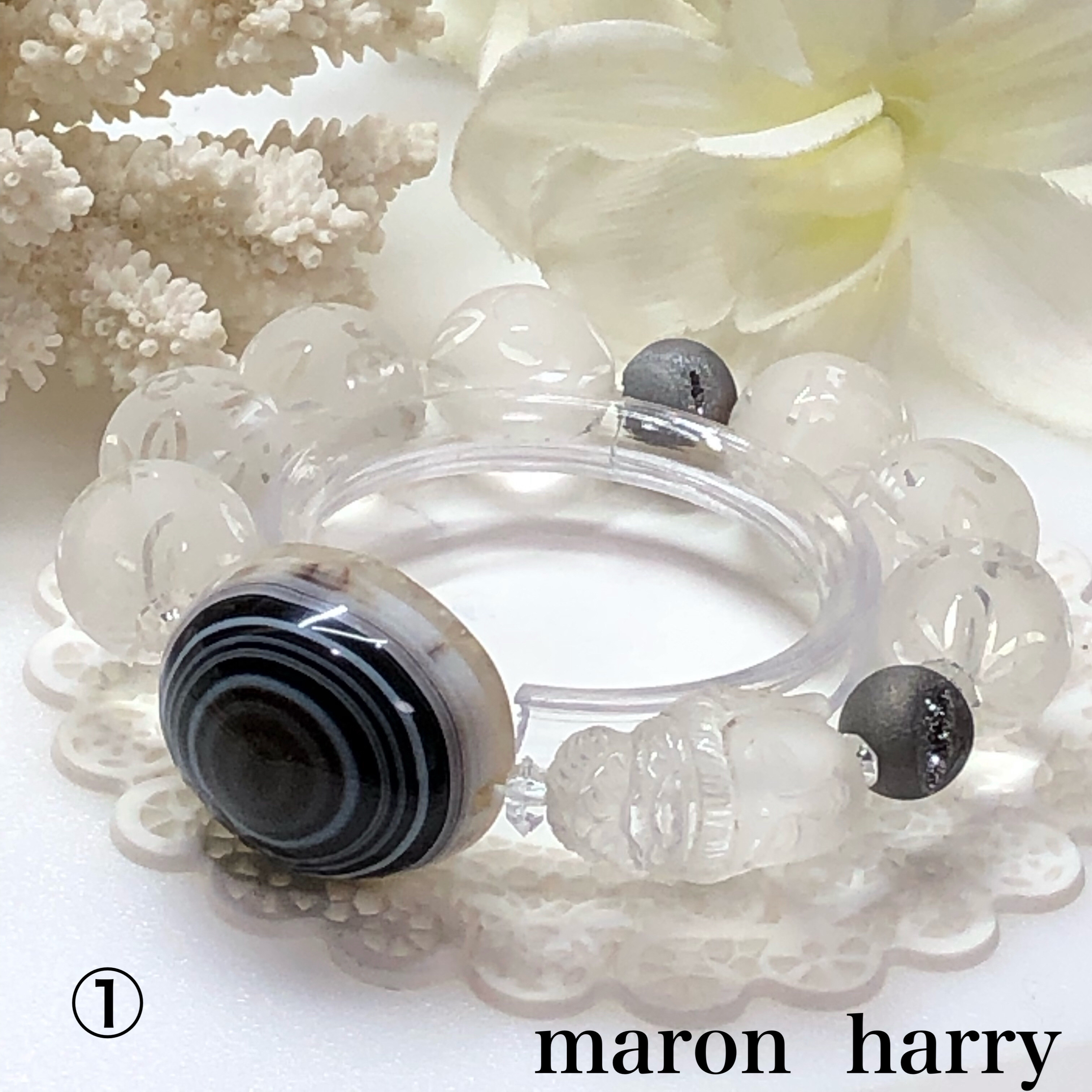 天眼石・観音様・天然石ブレスレット•*¨*•.¸¸♬