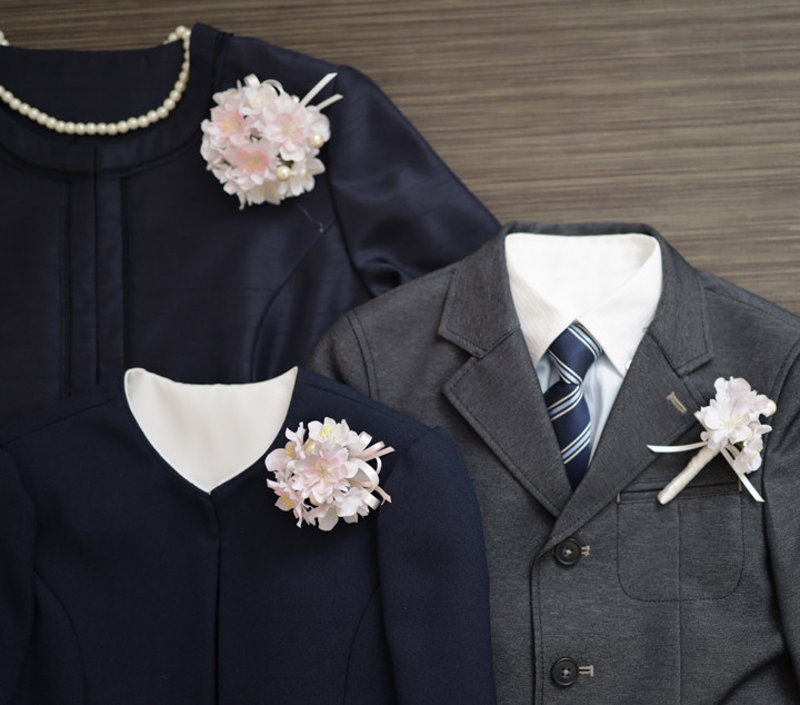 新作＊ 春をまとう八重桜＊ 親子3点コサージュセット*大人フォーマル2026*入園入学2026