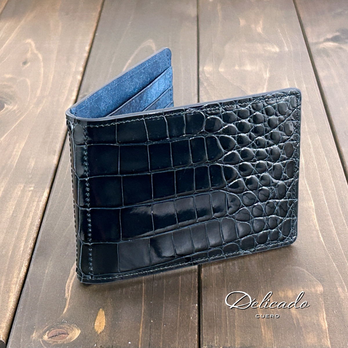 クロコダイル × MARGO マネークリップ ダークネイビー