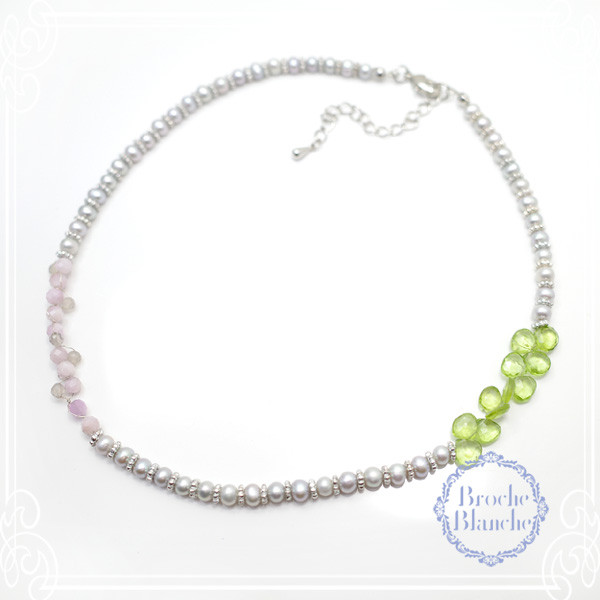Broche Blanche　蒼春 ネックレス　de-98-bb-54