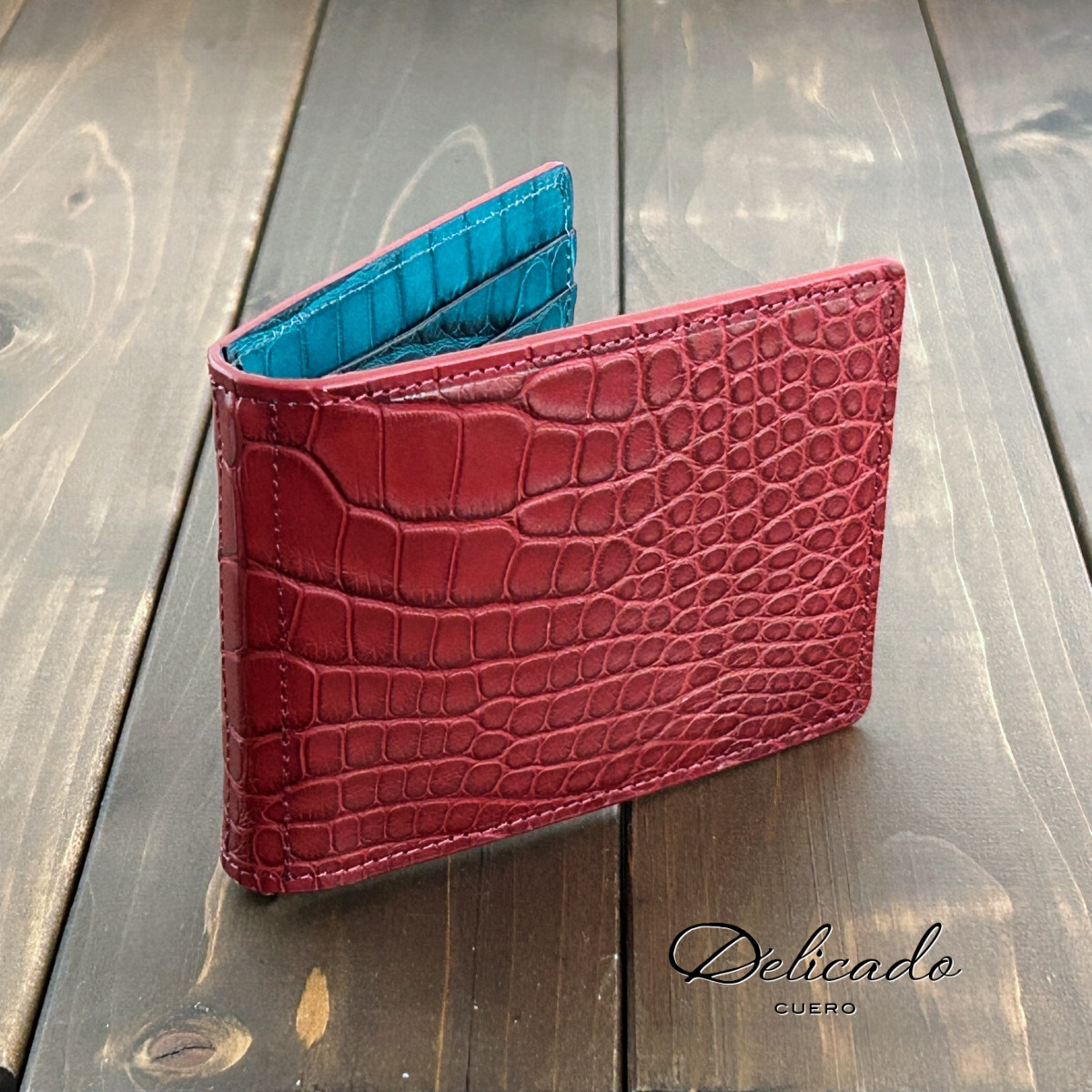 アリゲーター 無双 マネークリップ ダークレッド