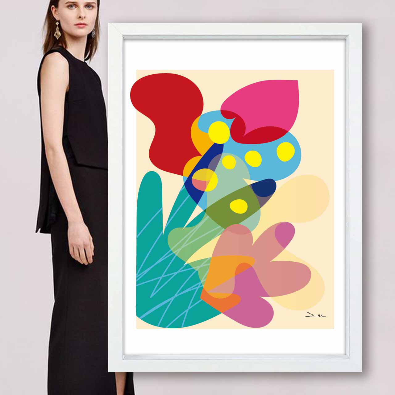 花花　送料無料　あらゆるお部屋のポスター　イラスト　ポスター　アートポスター　アート/sei検索新着順　2523