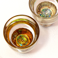 パート・ド・ヴェール おちょこ 藤色 ガラス作家 佐伯泰典作 おちょこ