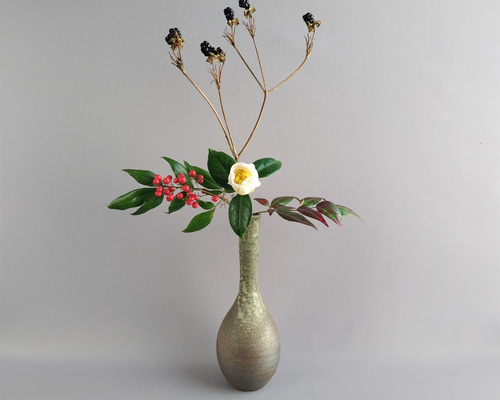 花入れ 焼締め 薪窯 【商品番号：00863】 一輪挿し・花瓶・花器 や