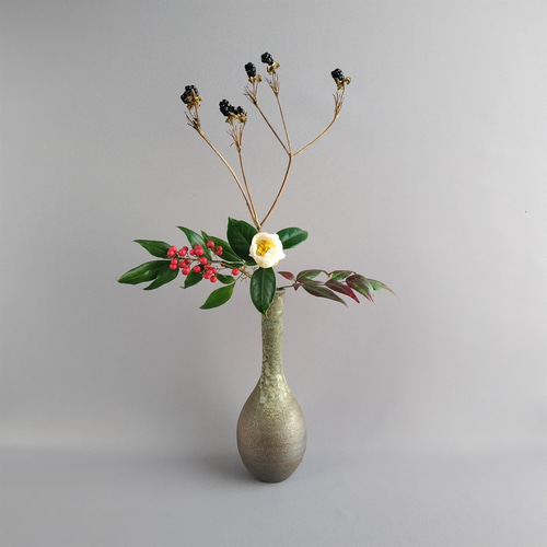 花瓶 窯印:大清同治年製 時代物 高約37cm 送料無料 0280 時代物 黒釉花瓶 大清乾隆年製 景徳鎮窯 中国美術