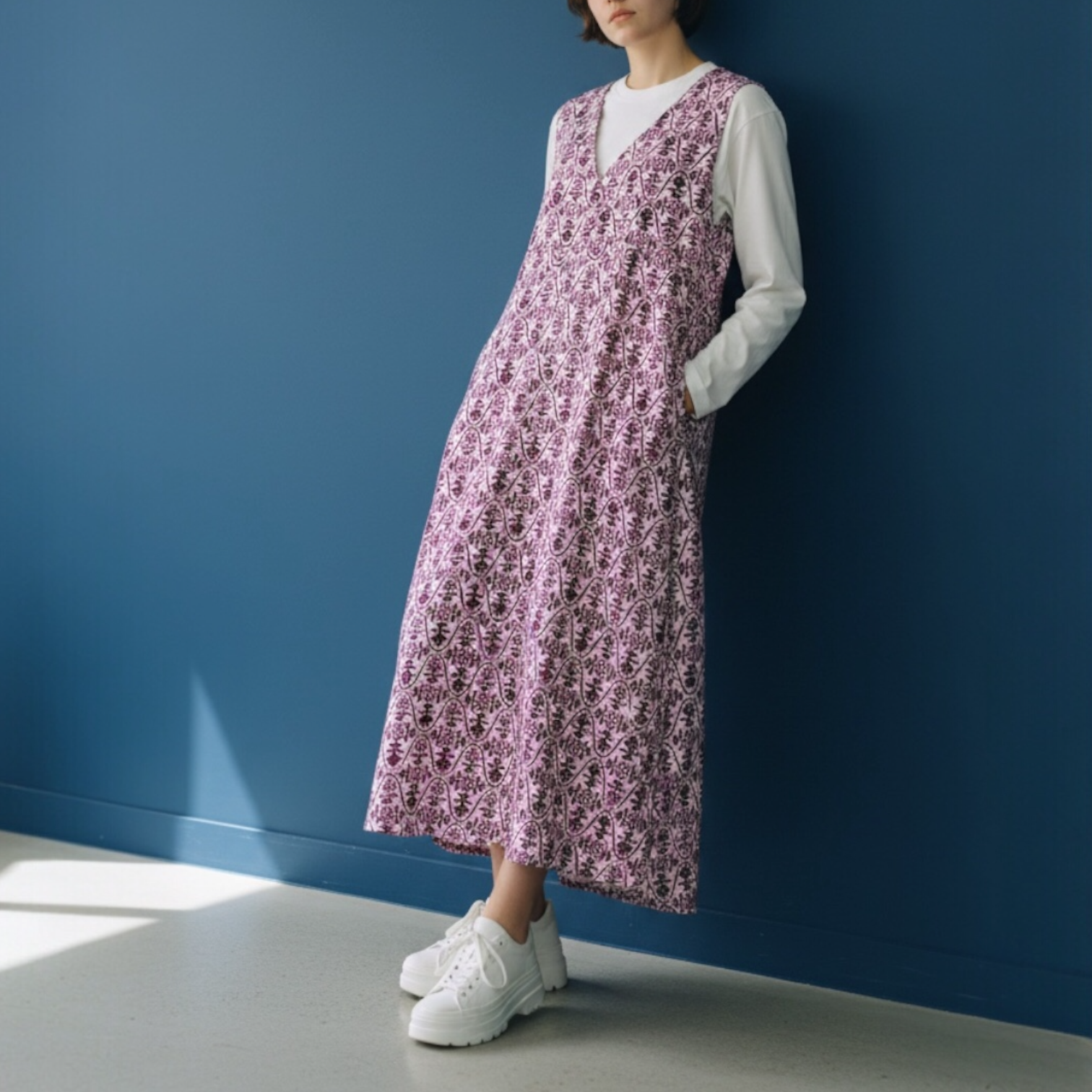 2way ジャンパースカート【送料込み】着物リメイク　ワイン