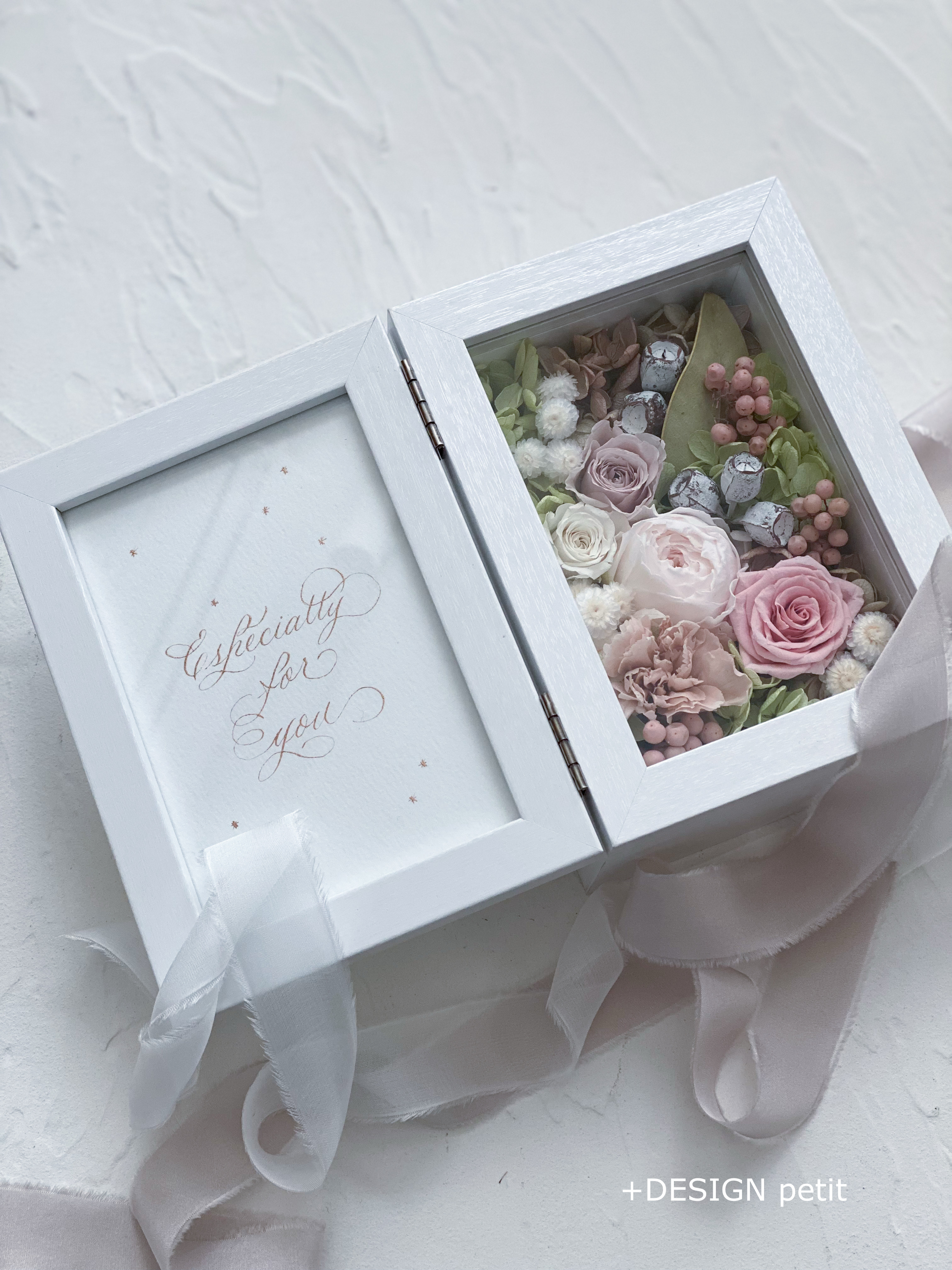 ++ギフトフラワーフレーム　pink antique++