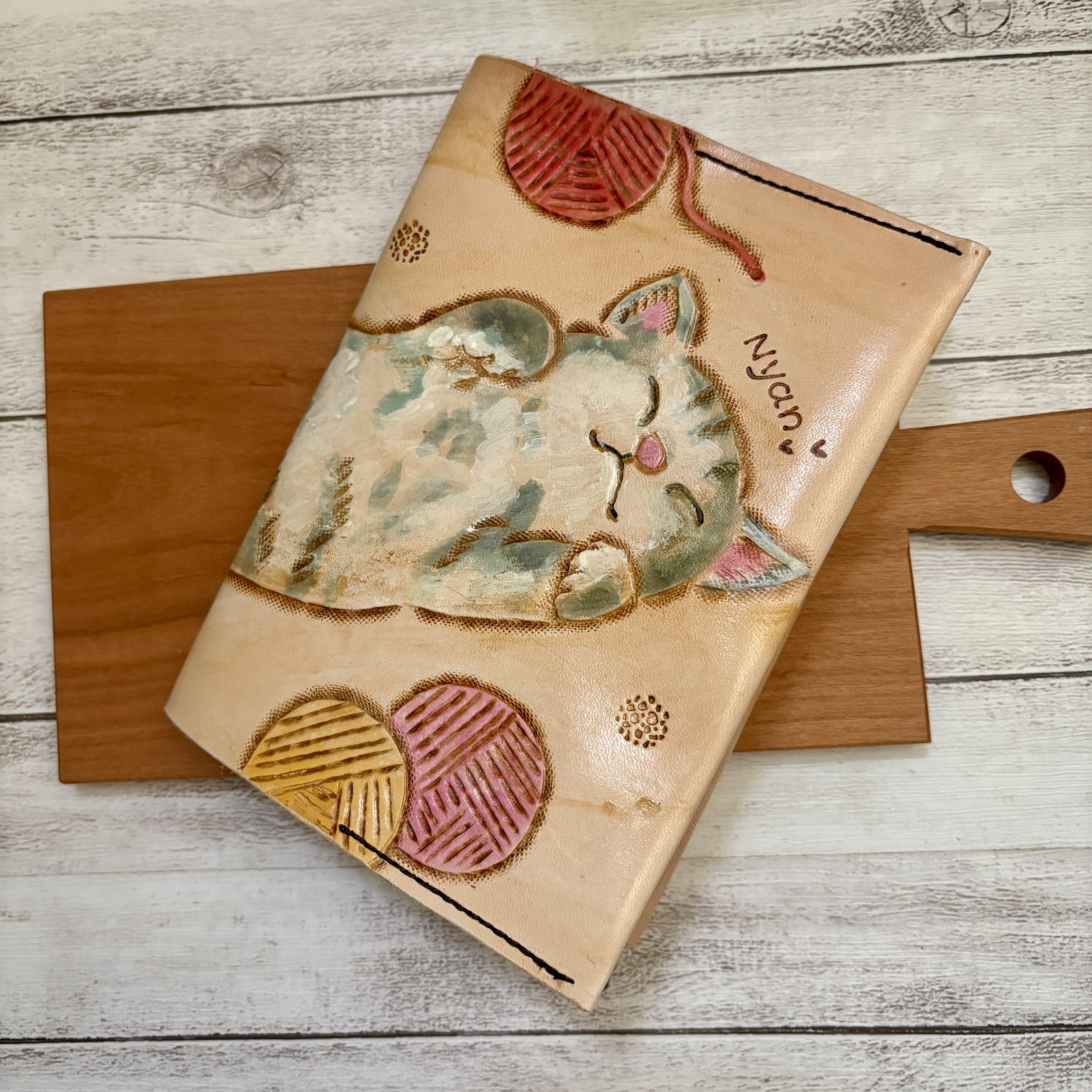 可愛いペットのA6サイズの手帳・ブックカバー(デザインオーダー)