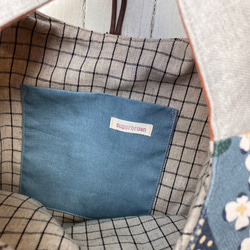 たまご型バッグ　ワンハンドル　北欧の庭とクマ 10枚目の画像