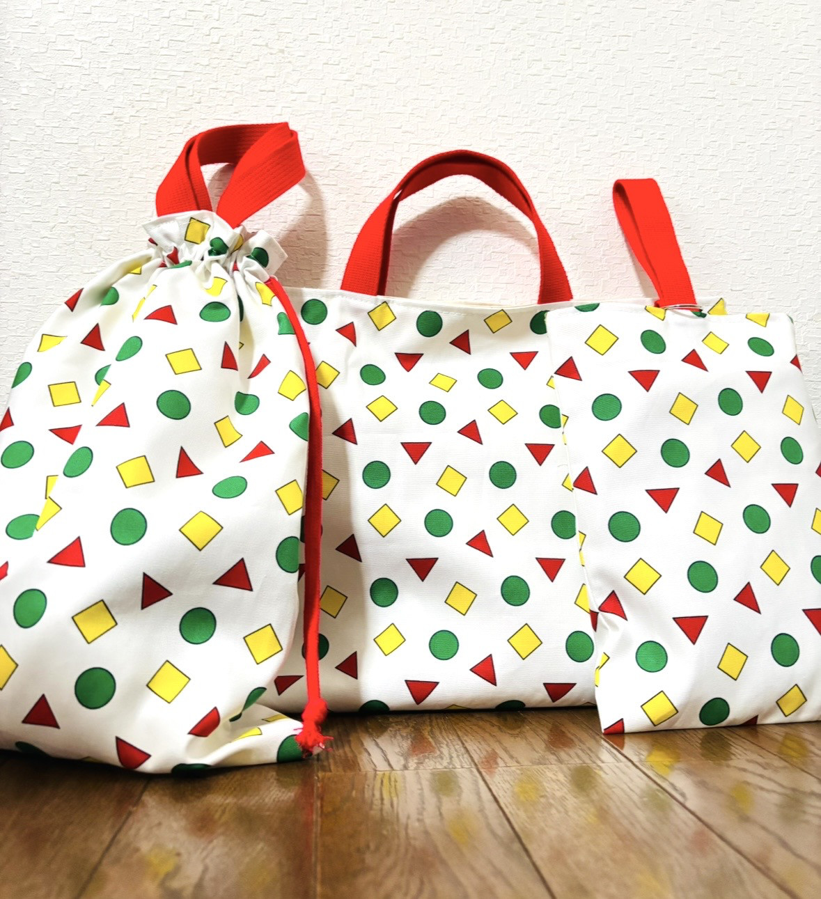 【入園入学】レッスンバッグ、お着替え袋、シューズ袋セット