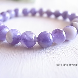シェブロンアメジスト ブレスレット 8.5mm玉 南アフリカ産 天然石